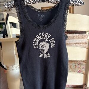 Brandy Melville Black Fitted Sleeveless Tank Top